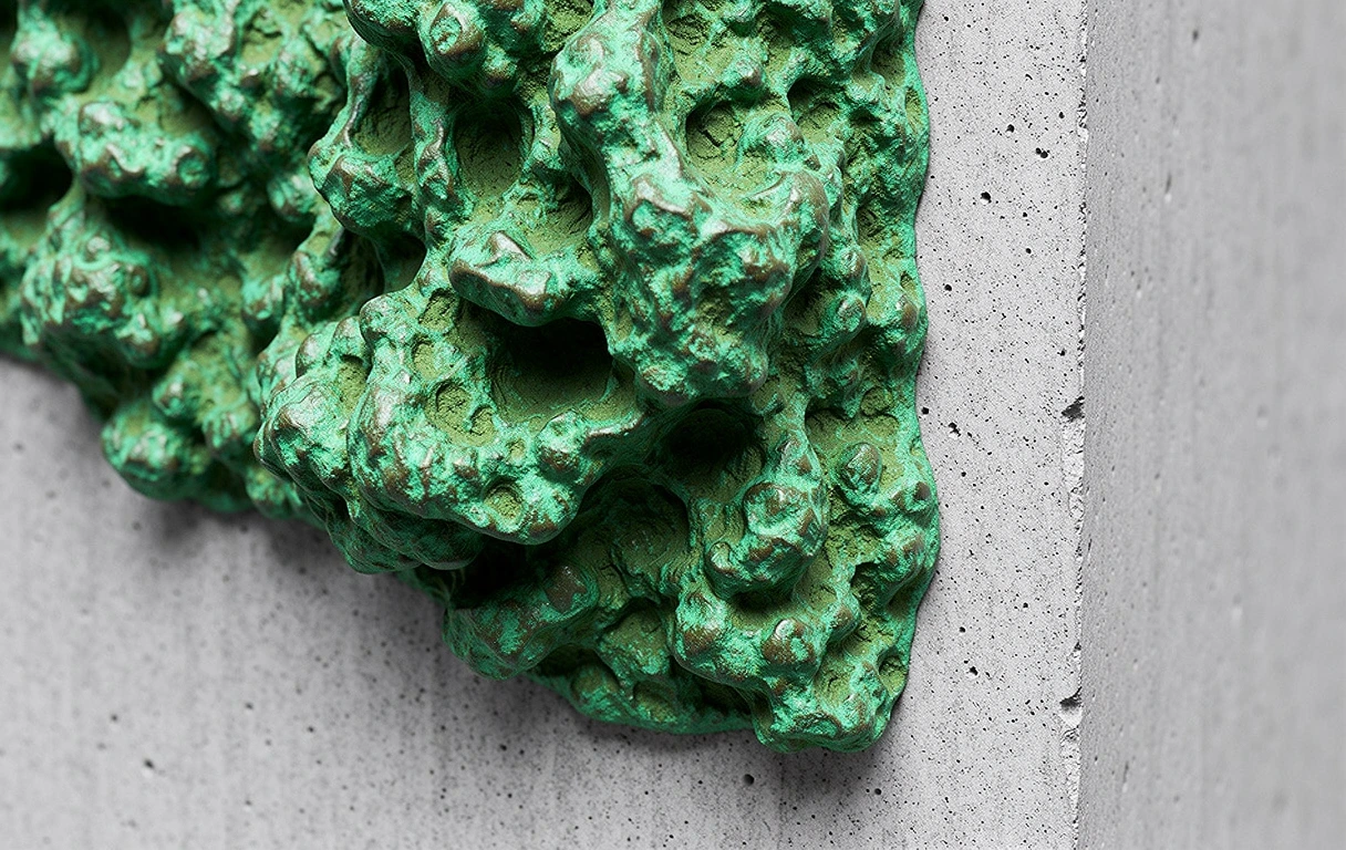 Organic texture on industrial surface